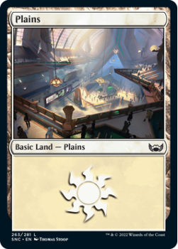 Plains (FOIL) : 263/281 STREETS OF NEW CAPENNA - Magic the Gathering Single Card
