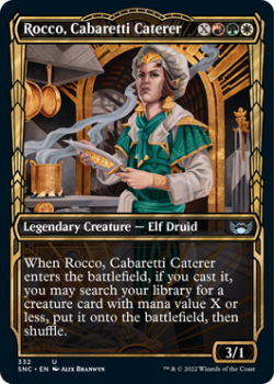 Rocco, Cabaretti Caterer (SHOWCASE) (FOIL) : 332 STREETS OF NEW CAPENNA - Magic the Gathering Single Card