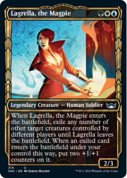 Lagrella, the Magpie (SHOWCASE) (FOIL) : 314 STREETS OF NEW CAPENNA - Magic the Gathering Single Card