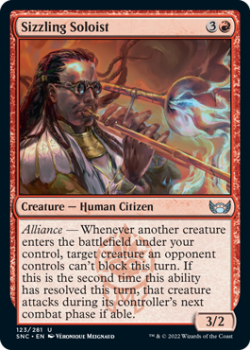 Sizzling Soloist (FOIL) : 123/281 STREETS OF NEW CAPENNA - Magic the Gathering Single Card