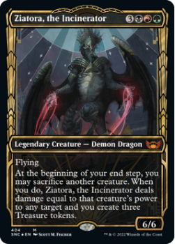 Ziatora, the Incinerator (GILDED FOIL) : 404 STREETS OF NEW CAPENNA - Magic the Gathering Single Card
