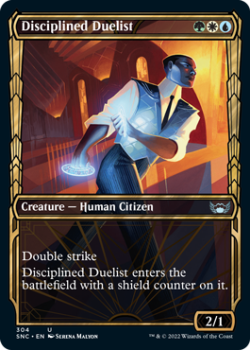 Disciplined Duelist (SHOWCASE) (FOIL) : 304 STREETS OF NEW CAPENNA - Magic the Gathering Single Card