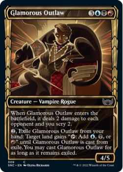 Glamorous Outlaw (SHOWCASE) (FOIL) : 309 STREETS OF NEW CAPENNA - Magic the Gathering Single Card
