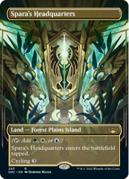 Spara's Headquarters (BORDERLESS) (FOIL) : 293 STREETS OF NEW CAPENNA - Magic the Gathering Single Card
