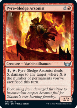 Pyre-Sledge Arsonist : 118/281 STREETS OF NEW CAPENNA - Magic the Gathering Single Card