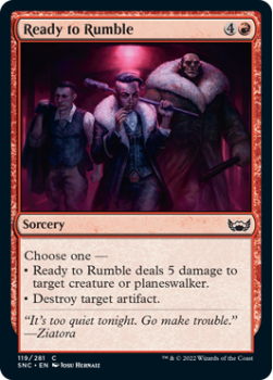 Ready to Rumble : 119/281 STREETS OF NEW CAPENNA - Magic the Gathering Single Card