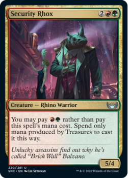 Security Rhox (FOIL) : 220/281 STREETS OF NEW CAPENNA - Magic the Gathering Single Card