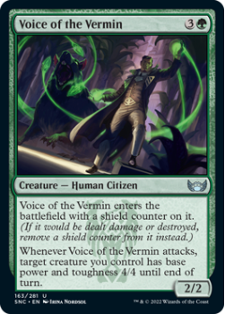 Voice of the Vermin : 163/281 STREETS OF NEW CAPENNA - Magic the Gathering Single Card