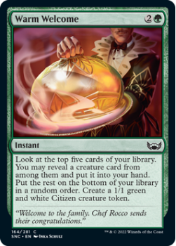Warm Welcome : 164/281 STREETS OF NEW CAPENNA - Magic the Gathering Single Card