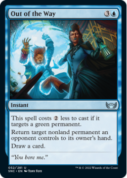 Out of the Way (FOIL) : 052/281 STREETS OF NEW CAPENNA - Magic the Gathering Single Card
