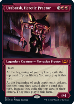 Urabrask, Heretic Praetor (SHOWCASE) (ETCHED FOIL) : 446 STREETS OF NEW CAPENNA - Magic the Gathering Single Card