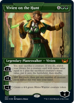 Vivien on the Hunt (SHOWCASE) (ETCHED FOIL) : 447 STREETS OF NEW CAPENNA - Magic the Gathering Single Card
