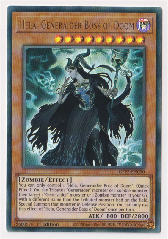 Hela, Generaider Boss of Doom (Ultra Rare) : GFP2-EN090 - Yu-Gi-Oh! Single  Card