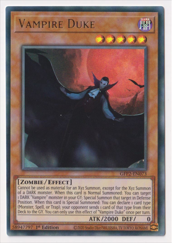 Vampire Duke (Ultra Rare) : GFP2-EN073 - Yu-Gi-Oh! Single Card Vampire Duke (Ultra Rare) : GFP2-EN073 - Yu-Gi-Oh! Single Card