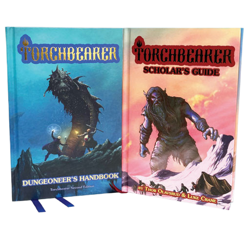 Torchbearer 2e : Core Rules (Dungeoneer's Handbook + Scholar's Guide)