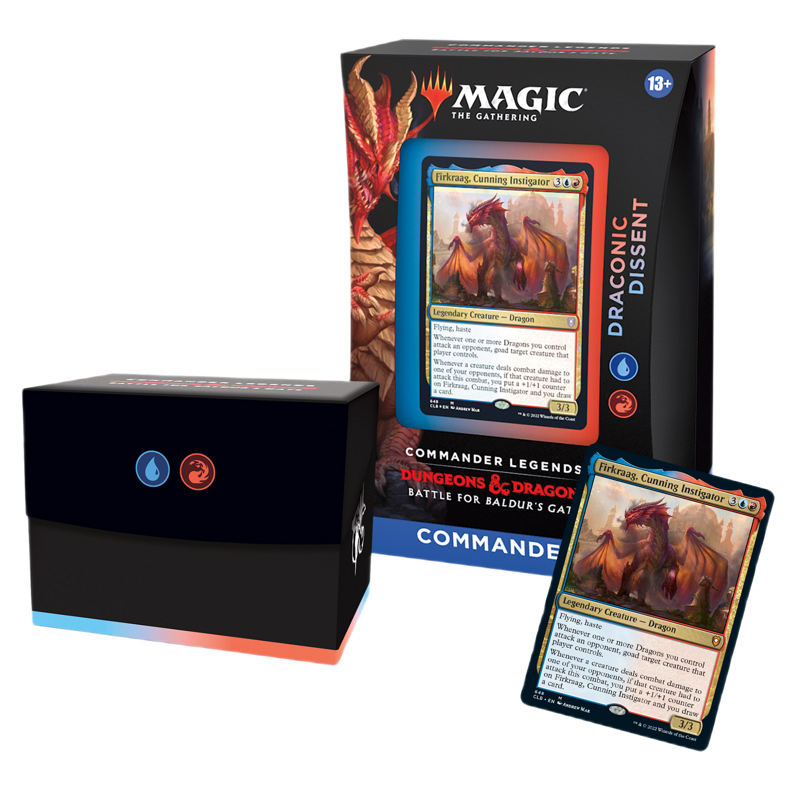 Magic the Gathering: Commander Legends: Battle for Baldur's Gate - Commander  Deck Draconic Dissent (blue-red)
