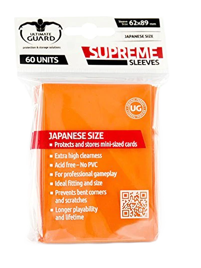 Ultimate Guard Supreme Sleeves Japanese Size Orange (60) | Chaos Cards Ultimate Guard Supreme Sleeves Japanese Size Orange (60) | Chaos Cards
