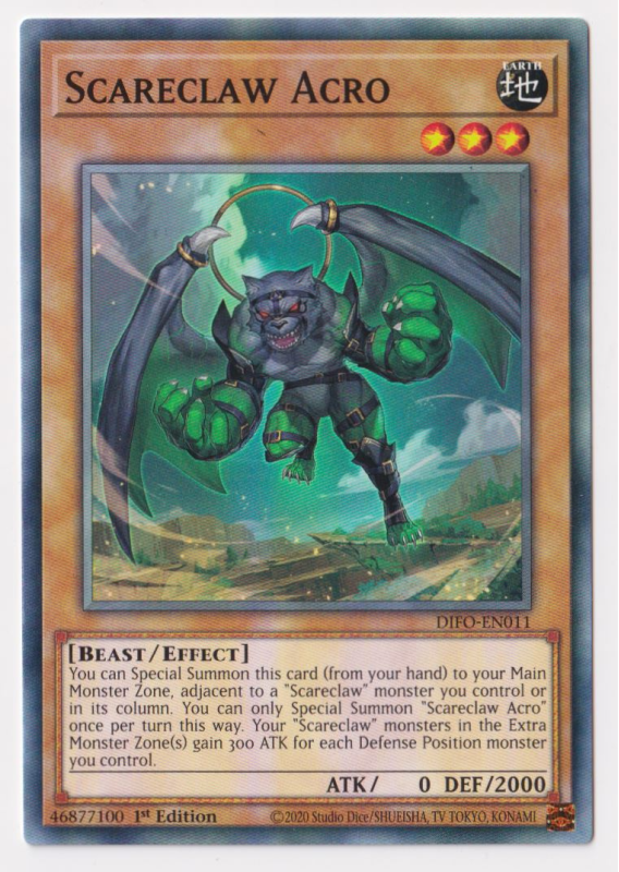 Scareclaw Acro (Common) : DIFO-EN011 - Yu-Gi-Oh! Single Card Scareclaw Acro (Common) : DIFO-EN011 - Yu-Gi-Oh! Single Card