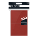 Ultra Pro PRO-Gloss 100ct Standard Deck Protector sleeves: Red