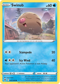 Swinub : SWORD AND SHIELD ASTRAL RADIANCE 31/189 - Pokemon Single Card