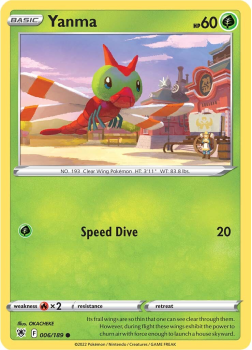 Yanma : SWORD AND SHIELD ASTRAL RADIANCE 06/189 - Pokemon Single Card
