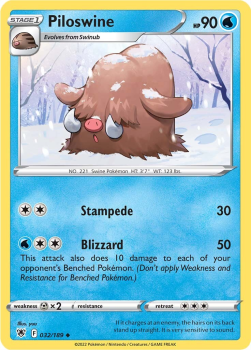 Piloswine : SWORD AND SHIELD ASTRAL RADIANCE 32/189 - Pokemon Single Card