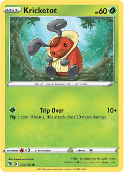 Kricketot : SWORD AND SHIELD ASTRAL RADIANCE 09/189 - Pokemon Single Card