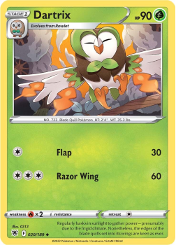 Dartrix : SWORD AND SHIELD ASTRAL RADIANCE 20/189 - Pokemon Single Card