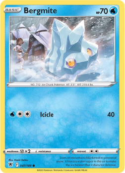 Bergmite : SWORD AND SHIELD ASTRAL RADIANCE 47/189 - Pokemon Single Card