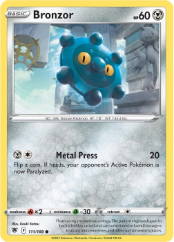 Bronzor : SWORD AND SHIELD ASTRAL RADIANCE 111/189 - Pokemon Single Card