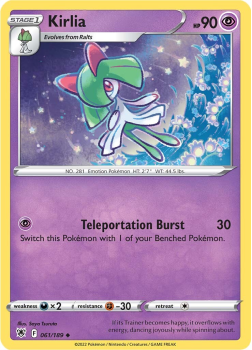 Kirlia : SWORD AND SHIELD ASTRAL RADIANCE 61/189 - Pokemon Single Card