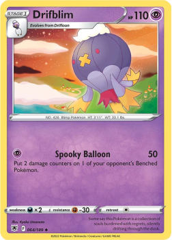 Drifblim : SWORD AND SHIELD ASTRAL RADIANCE 64/189 - Pokemon Single Card