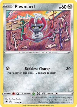 Pawniard : SWORD AND SHIELD ASTRAL RADIANCE 115/189 - Pokemon Single Card