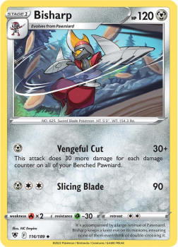 Bisharp : SWORD AND SHIELD ASTRAL RADIANCE 116/189 - Pokemon Single Card