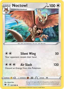 Noctowl : SWORD AND SHIELD ASTRAL RADIANCE 121/189 - Pokemon Single Card