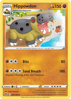Hippowdon : SWORD AND SHIELD ASTRAL RADIANCE 80/189 - Pokemon Single Card