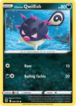 Hisuian Qwilfish : SWORD AND SHIELD ASTRAL RADIANCE 88/189 - Pokemon Single Card