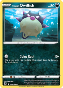 Hisuian Qwilfish : SWORD AND SHIELD ASTRAL RADIANCE 89/189 - Pokemon Single Card