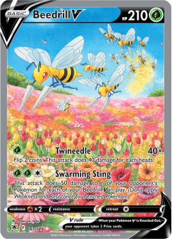 Beedrill V (ALTERNATIVE ART) : SWORD AND SHIELD ASTRAL RADIANCE 161/189 - Pokemon Single Card
