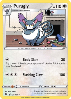 Purugly : SWORD AND SHIELD ASTRAL RADIANCE 128/189 - Pokemon Single Card