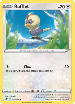 Rufflet : SWORD AND SHIELD ASTRAL RADIANCE 131/189 - Pokemon Single Card