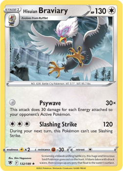 Hisuian Braviary : SWORD AND SHIELD ASTRAL RADIANCE 132/189 - Pokemon Single Card
