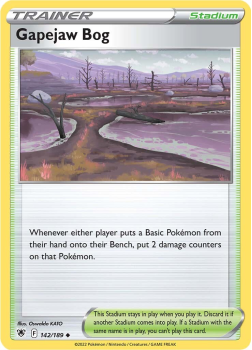 Gapejaw Bog : SWORD AND SHIELD ASTRAL RADIANCE 142/189 - Pokemon Single Card