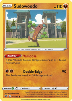 Sudowoodo : SWORD AND SHIELD ASTRAL RADIANCE 74/189 - Pokemon Single Card