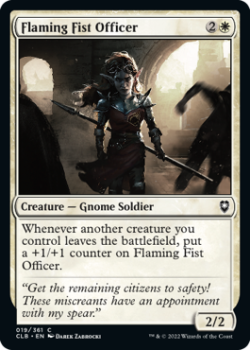 Flaming Fist Officer : 019/361 COMMANDER LEGENDS: BATTLE FOR BALDUR'S GATE - Magic the Gathering Single Card