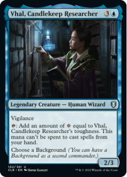 Vhal, Candlekeep Researcher : 102/361 COMMANDER LEGENDS: BATTLE FOR BALDUR'S GATE - Magic the Gathering Single Card