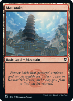 Mountain (FOIL): 465 COMMANDER LEGENDS: BATTLE FOR BALDUR'S GATE - Magic the Gathering Single Card