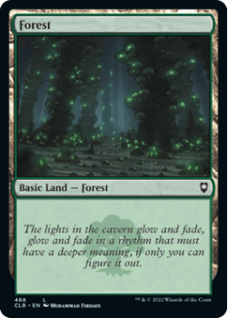 Forest (FOIL): 468 COMMANDER LEGENDS: BATTLE FOR BALDUR'S GATE - Magic the Gathering Single Card