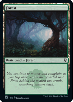 Forest (FOIL): 469 COMMANDER LEGENDS: BATTLE FOR BALDUR'S GATE - Magic the Gathering Single Card