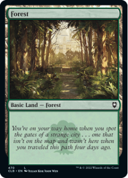 Forest (FOIL): 470 COMMANDER LEGENDS: BATTLE FOR BALDUR'S GATE - Magic the Gathering Single Card
